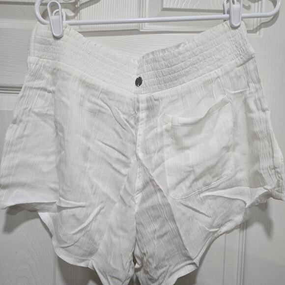 Prana shorts womens size xl white fernie hybrid swim beachy gauzy coverup - Picture 10 of 10